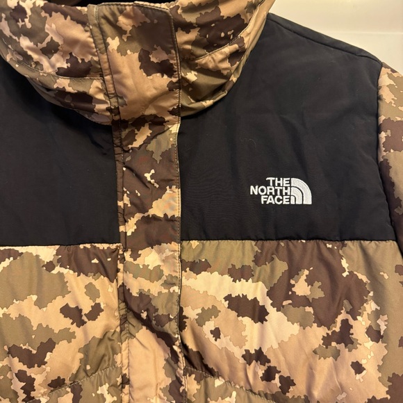 THE NORTH FACE BALHAM DOWN PUFFER JACKET INSULATED CAMOU HOODIE - Picture 4 of 8
